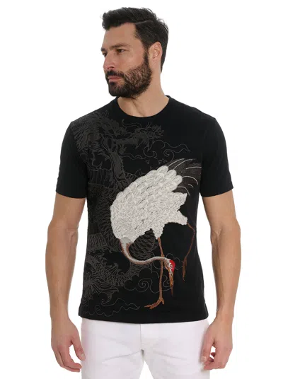 Robert Graham Wild Feather T-shirt In Black