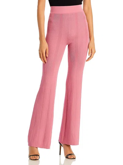 Remain Womens High Rise Stretch Flared Pants In Pink