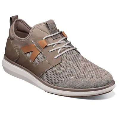 Florsheim Men's Venture Knit Plain Toe Lace Up Sneaker In Mushroom In Grey