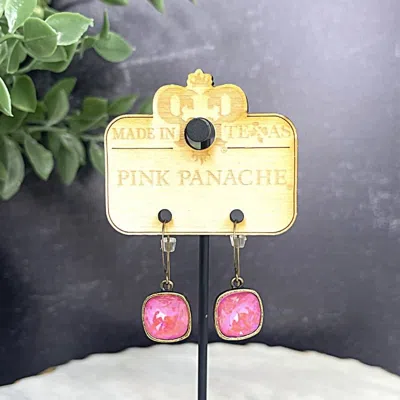 Pink Panache Women's 12mm Lotus Delite Drop Earrings In Pink