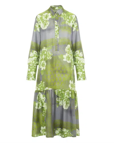 Beatrice B Women's Midi Dress In Garden Print In Multi
