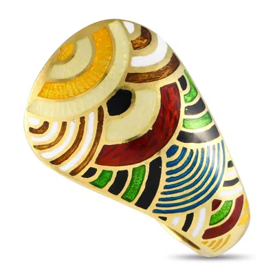 Non Branded Lb Exclusive 18k Yellow Gold Enamel Ring Mf17-051424