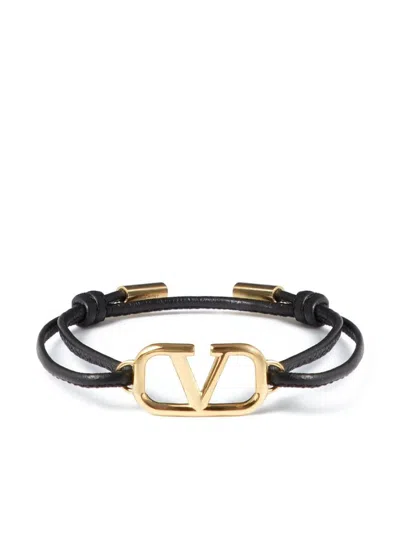 Valentino Garavani Valentino Vlogo Signature Knot Detailed Bracelet In Black