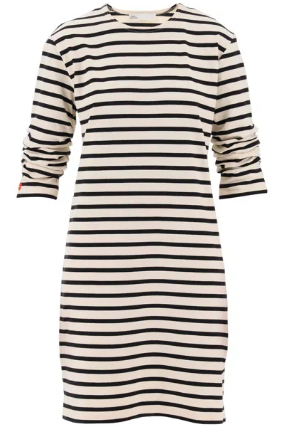 Tory Burch "striped Cotton Dress With Eight In White