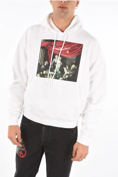 Off-white Caravaggio Painting Hooded Sweatshirt In White