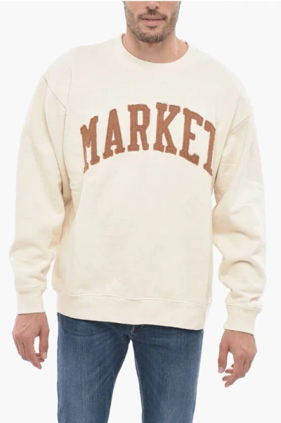 Market Cotton Crew-neck Sweatshirt In Panna