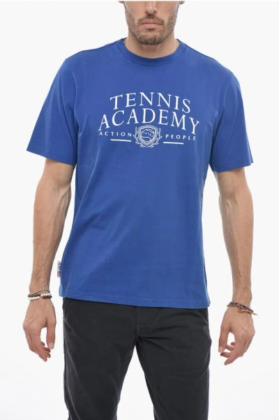 Autry Academy-print T-shirt In Blue Cotton