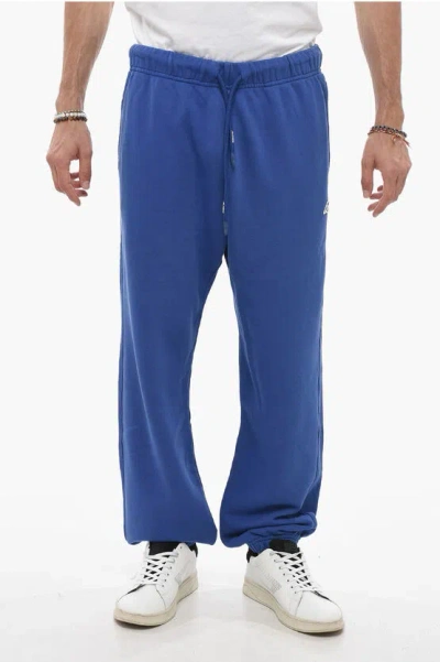 Autry Slouchy Cotton Track Pants In Blue