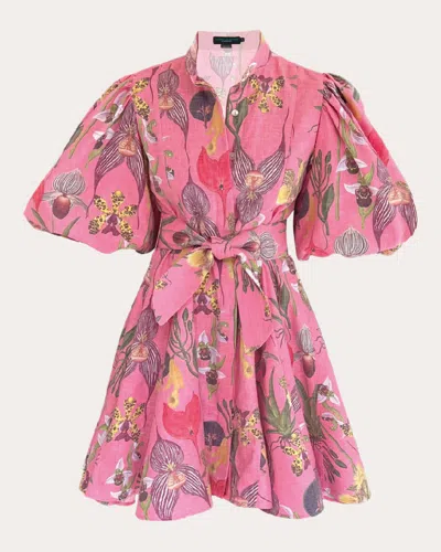 No Pise La Grama Women's Bromelia Mini Dress In Botanica Pink