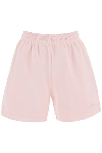 Rotate Birger Christensen Organic Cotton Sports Shorts For Men In Pink