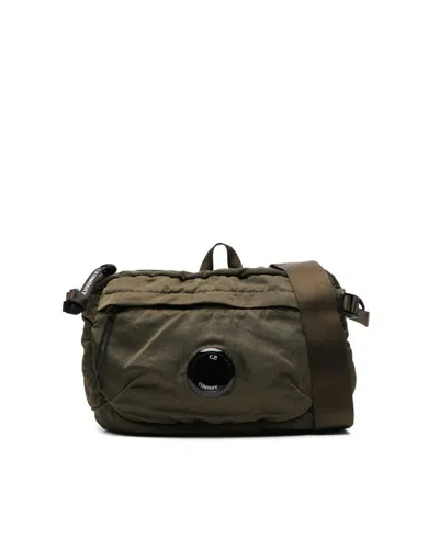 C.p. Company Lens-detail Padded Shoulder Bag In Green