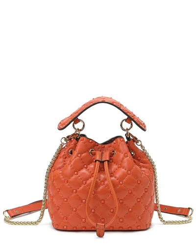 Tiffany & Fred Quilted & Studded Leather Crossbody In Pink