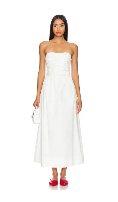 Faithfull The Brand Dominquez Midi Dress In White