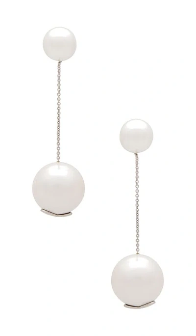 Julietta Pearl Drop Earrings In White