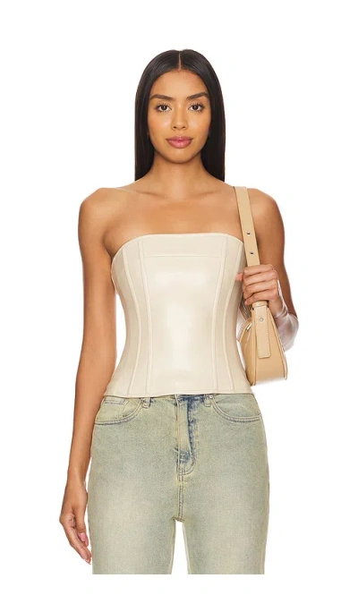 Weworewhat Strapless Corset Top In Ivory
