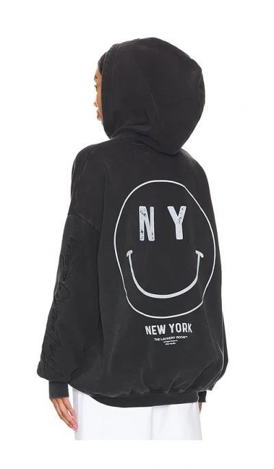 The Laundry Room New York Smiley Hideout Hoodie In Charcoal