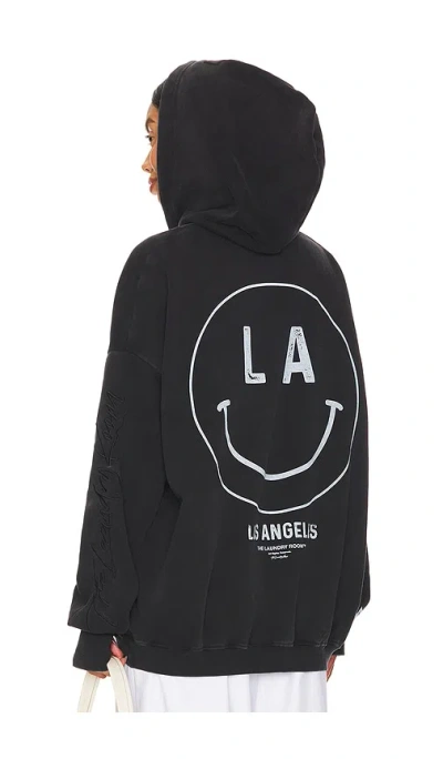 The Laundry Room Los Angeles Smiley Hideout Hoodie In Charcoal