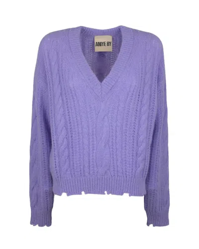 Aniye By V-neck Sweater In Purple