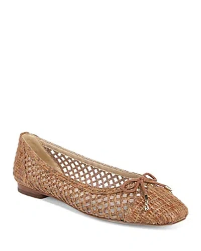 Sam Edelman Women's May Woven Square Toe Ballet Flats In Cuoio Brown