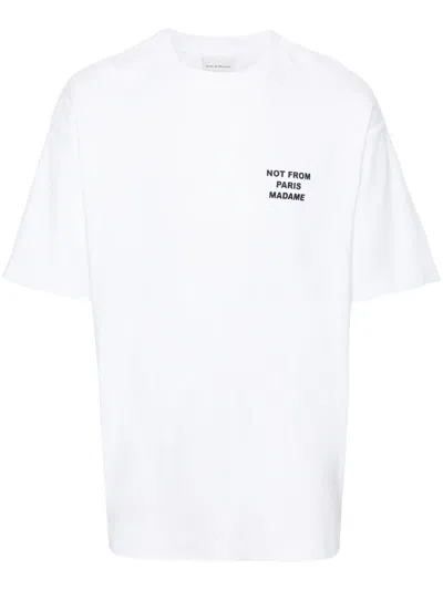 Drôle De Monsieur The Slogan T-shirt In White