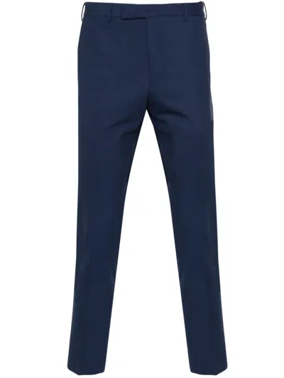 Pt Torino Blue Gabardine Trousers