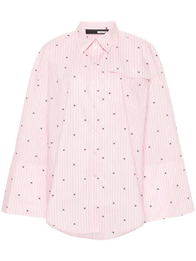Rotate Birger Christensen Camicia Oversize Blu In Pink