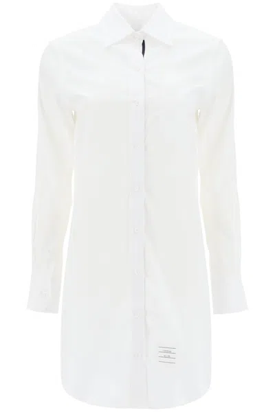 Thom Browne Short Button Down Blouse In White