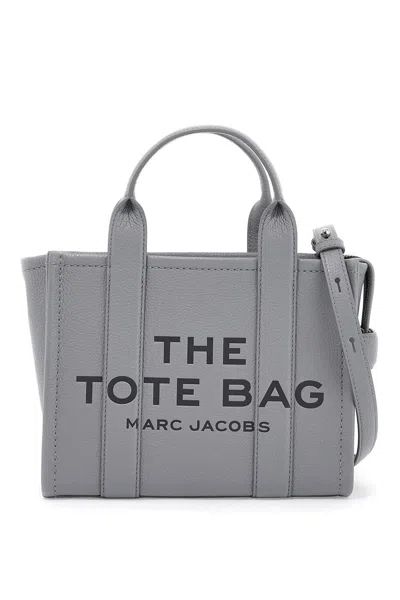 Marc Jacobs The Leather Small Tote Bag In 灰色的
