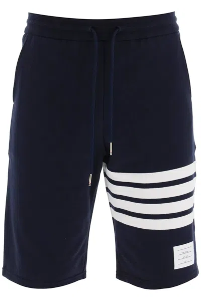 Thom Browne 4 Bar Sweat Shorts In Blue