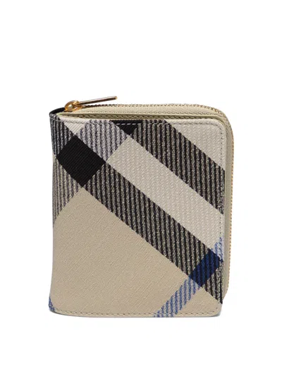 Burberry "check" Wallet In 浅褐色的