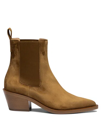 Gianvito Rossi "wylie" Ankle Boots In Beige