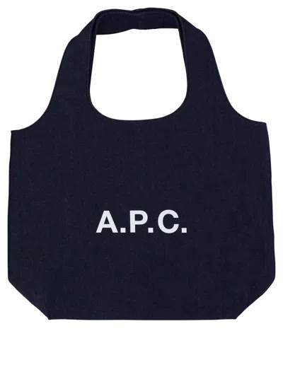 Apc A.p.c. "ninon" Tote Bag In Blue