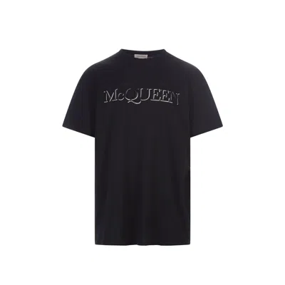 Alexander Mcqueen Logo T Shirt In Black