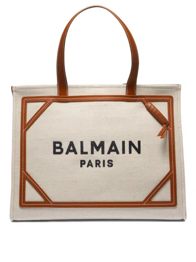 Balmain "b-army" Tote Handbag Handbag In Tan