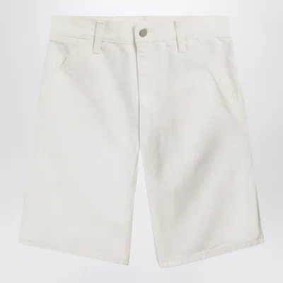Carhartt Wip Single Knee Short Wax Coloured In White