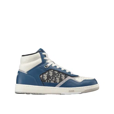 Dior B27 High Top Oblique Sneakers In Blue