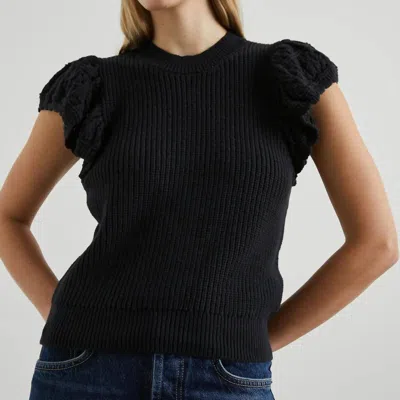 Rails Penelope Short Sleeve Sweater In Black