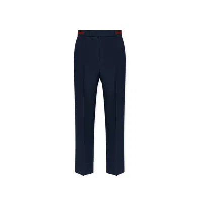 Gucci Pleat Front Trousers In Blue