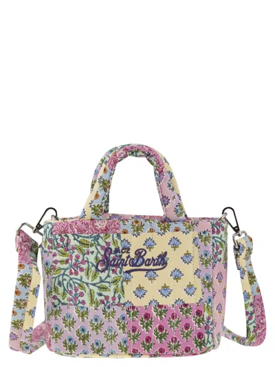 Mc2 Saint Barth Soft Tote Mini Quilted Bag With Flowers