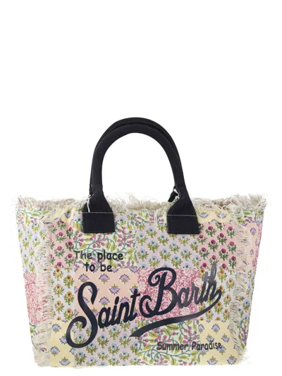 Mc2 Saint Barth Vanity Canvas Bag With Various Prints In Multicolour