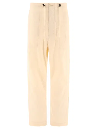 Needles "string Fatigue" Trousers In Yellow