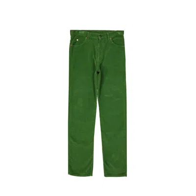 Tluxy Cotton Ribbed Jeans In Green