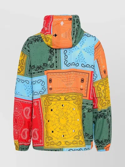 Marcelo Burlon County Of Milan Patchwork Designed Hooded Jacket In Multi