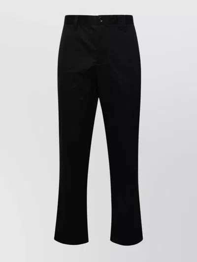 Burberry Denton' Cotton Pants Multiple Pockets In Black