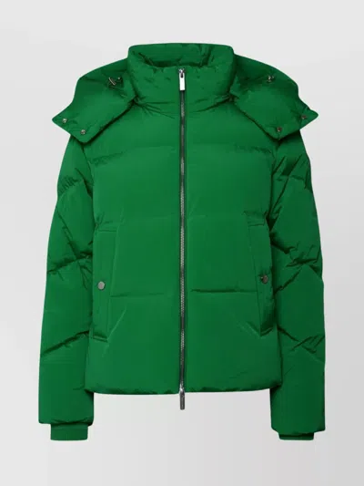 Woolrich Alsea Short Down Puffer Jacket In Green