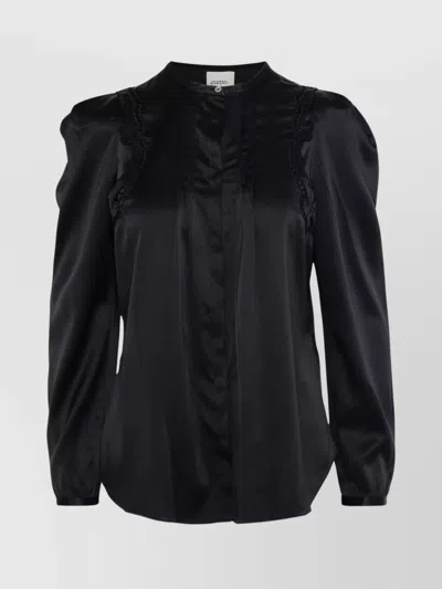 Isabel Marant Womens Black Joanea Silk-blend Top