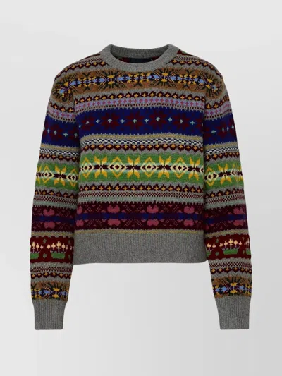 Polo Ralph Lauren Multi Wool Blend Sweater In Multicolor