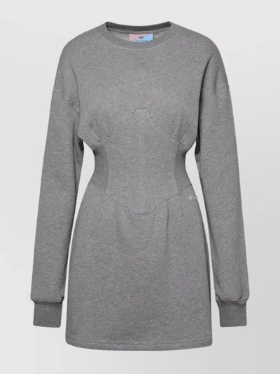 Chiara Ferragni Sweatshirt Dress In Grey