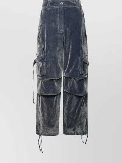 Msgm Pantalone Cargo In Grey