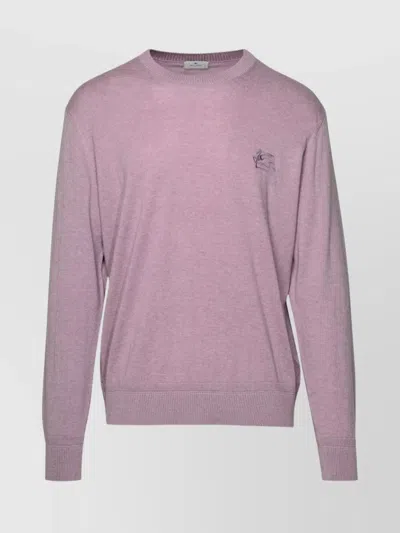 Etro Lilac Cotton Blend Sweater In Purple